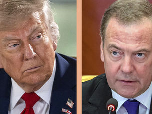 TRUMP PROVOKES NUCLEAR ESCALATION WITH RUSSIA | PHOTO BY THE WHITE HOUSE (LEFT) TASS (RIGHT)