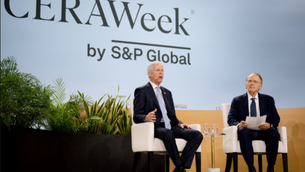 CERAWEEK 2026 DAY4: CONVERGENCE & COMPETITION: ENERGY, TECHNOLOGY, & GEOPOLITICS | SPEAKER U.S. SECRETARY OF ENERGY CHRIS WRIGHT (LEFT) S&P GLOBAL DANIEL YERGIN (RIGHT)| PHOTO BY MARCUS INGRAM | VEDA WORLD NEWS