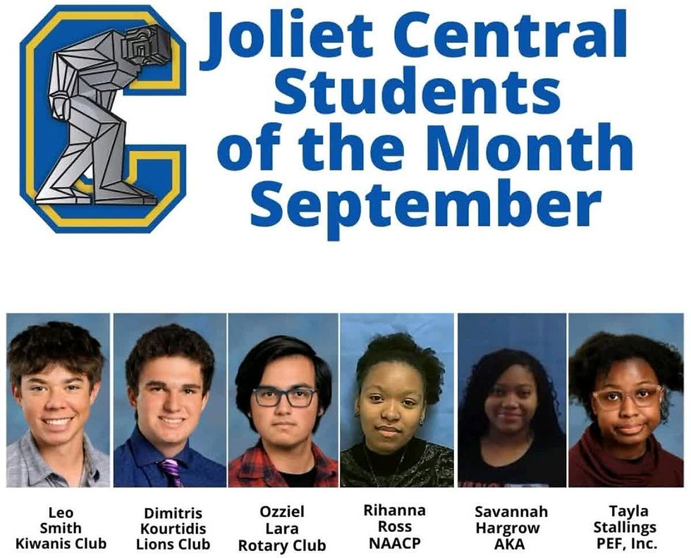 Joliet Central Student of the Month