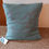 Miniature : Housse de coussin en lin bleu canard, vert d'eau ou marine, sérigraphie narval