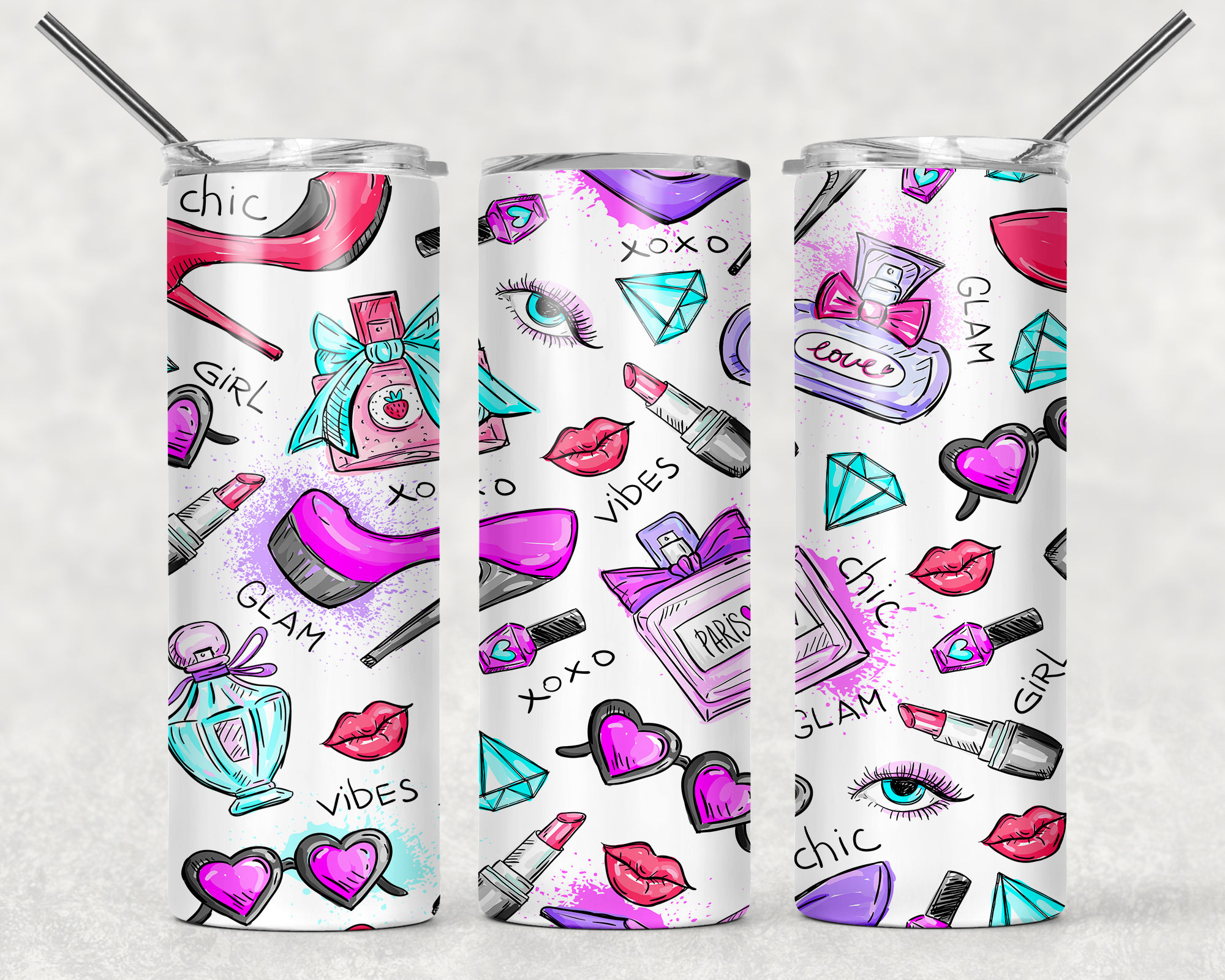 Girly Fun White Tumbler