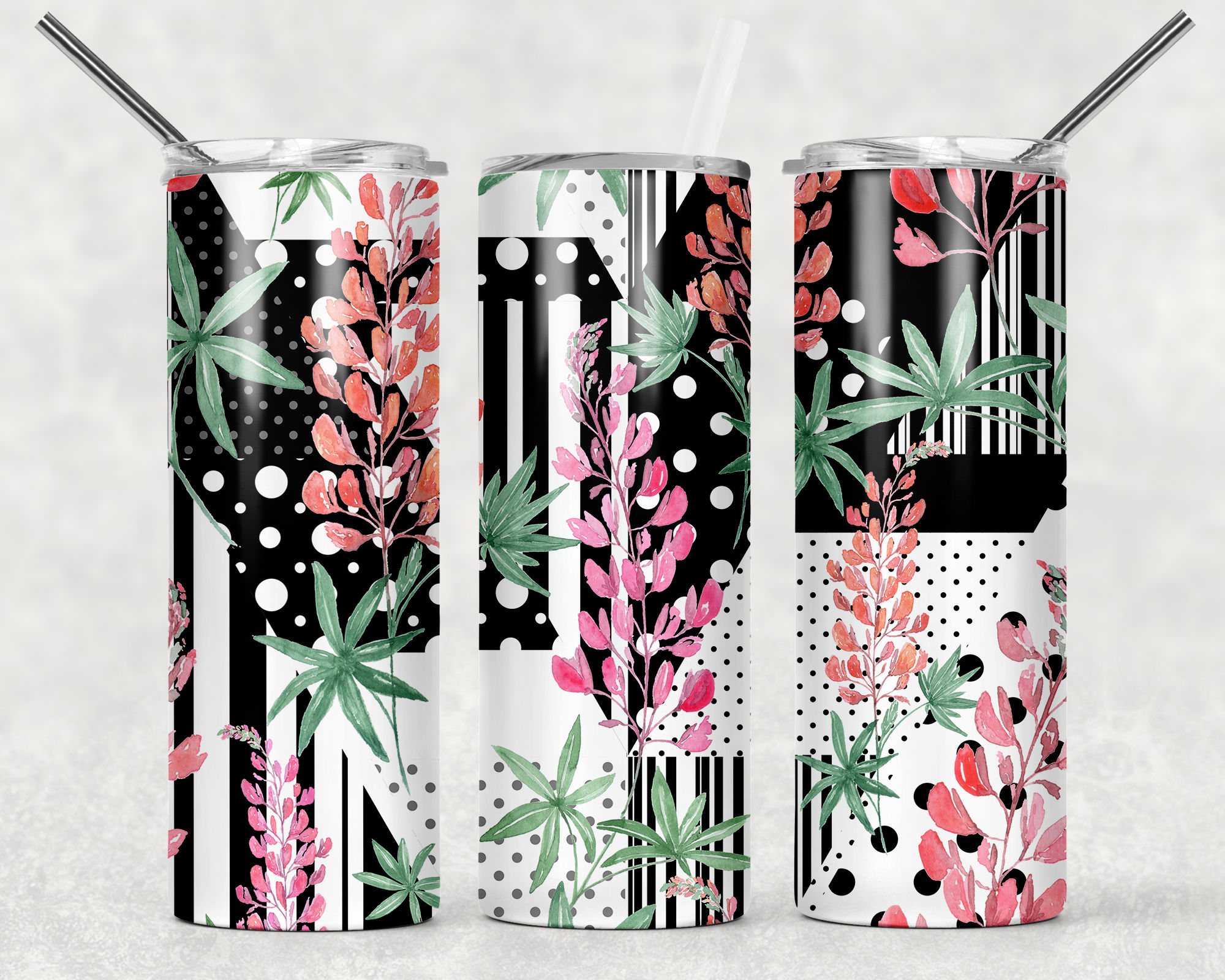 Barcode Flowers Tumbler
