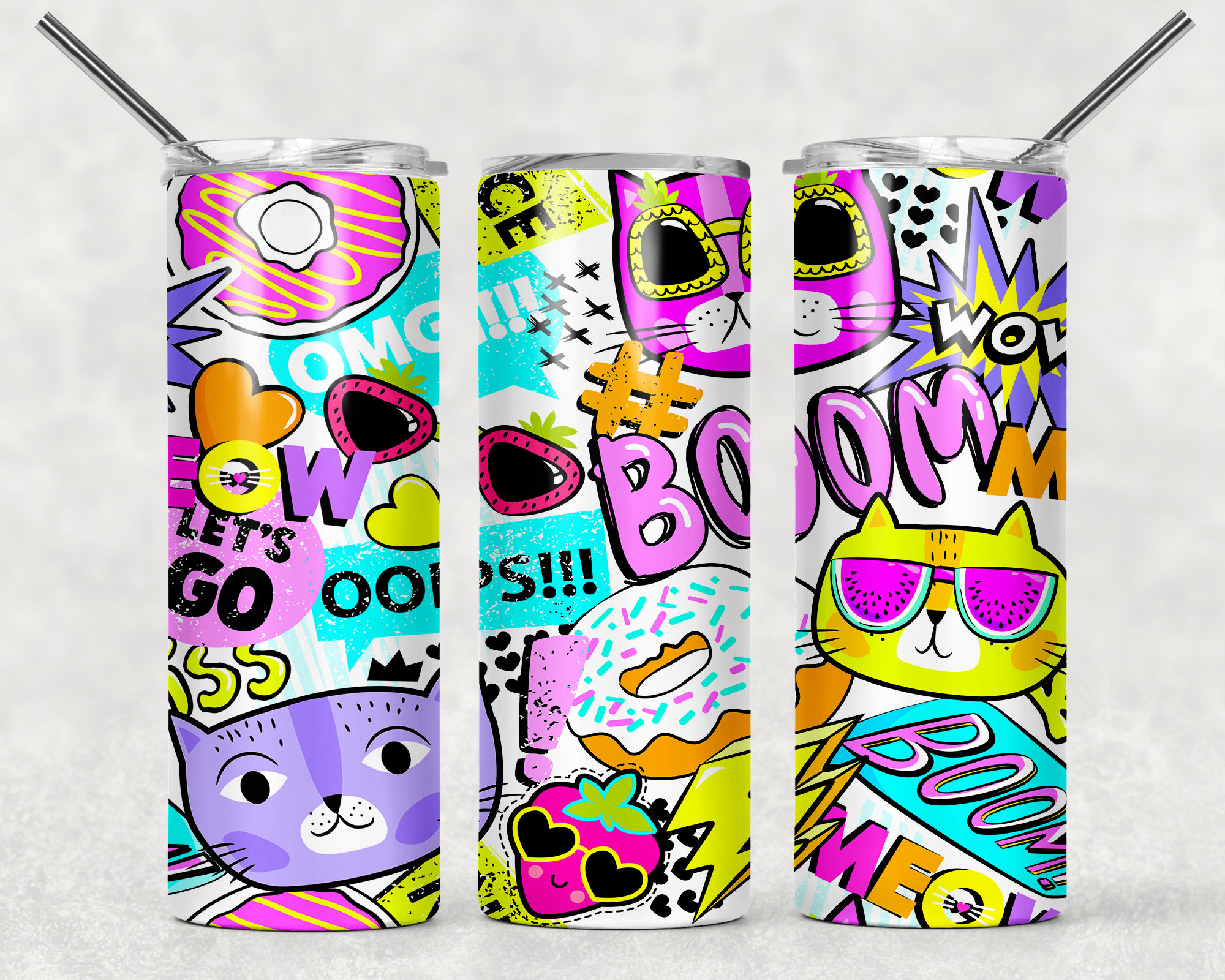 Colorful Kitties Tumbler