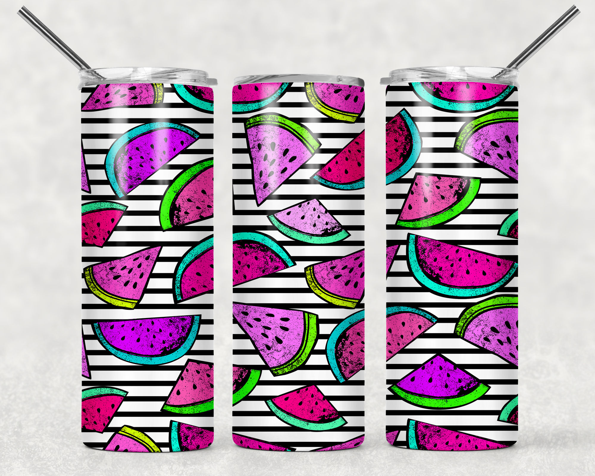Watermelon Stripes Tumbler