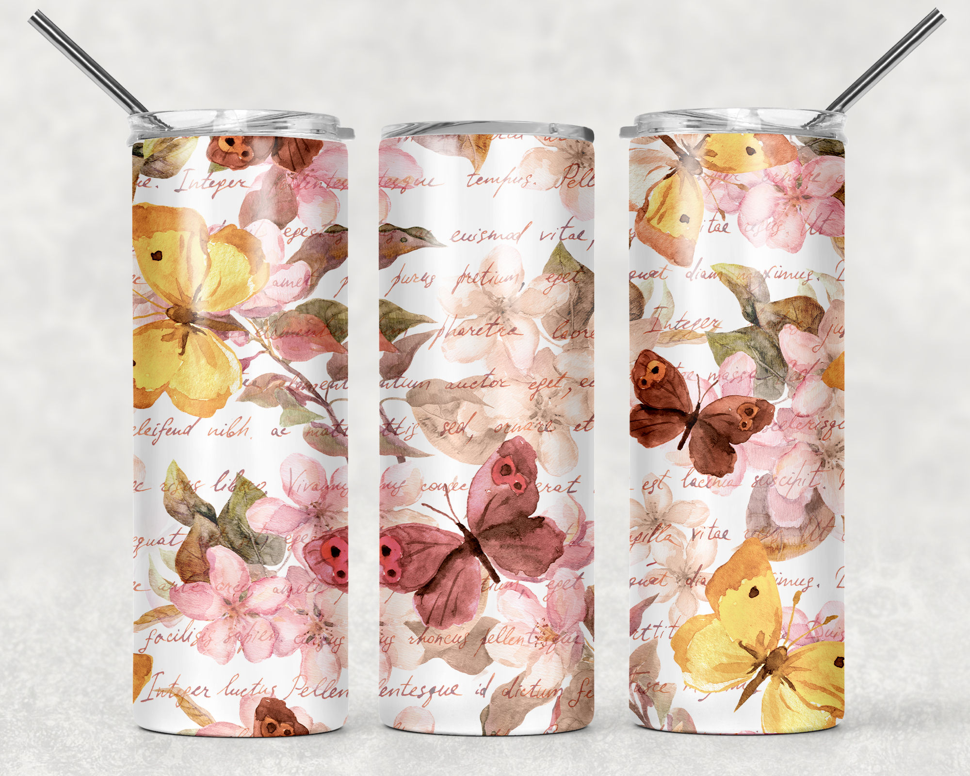 Butterfly Wallpaper Tumbler