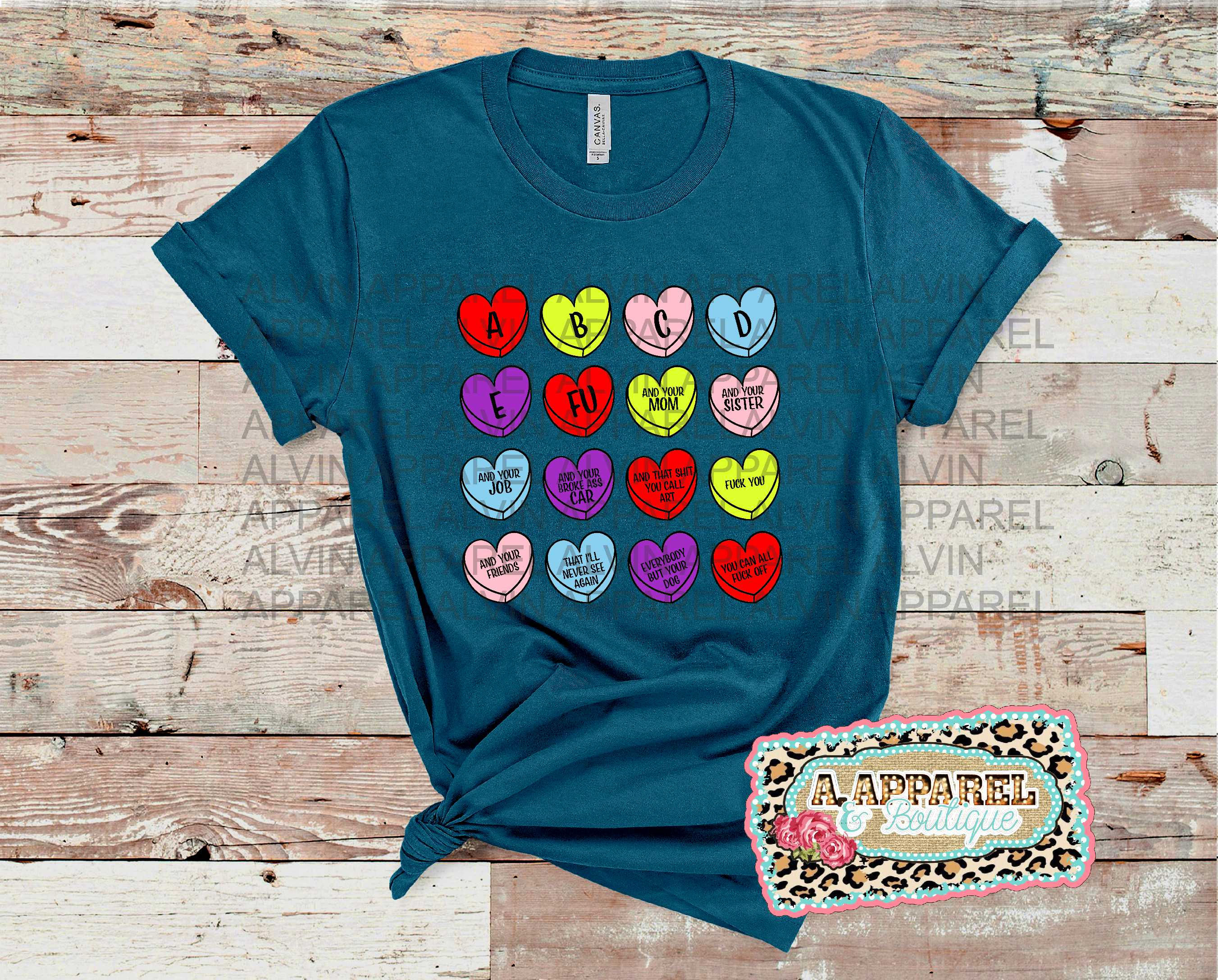 ABCDEFU Conversation Hearts