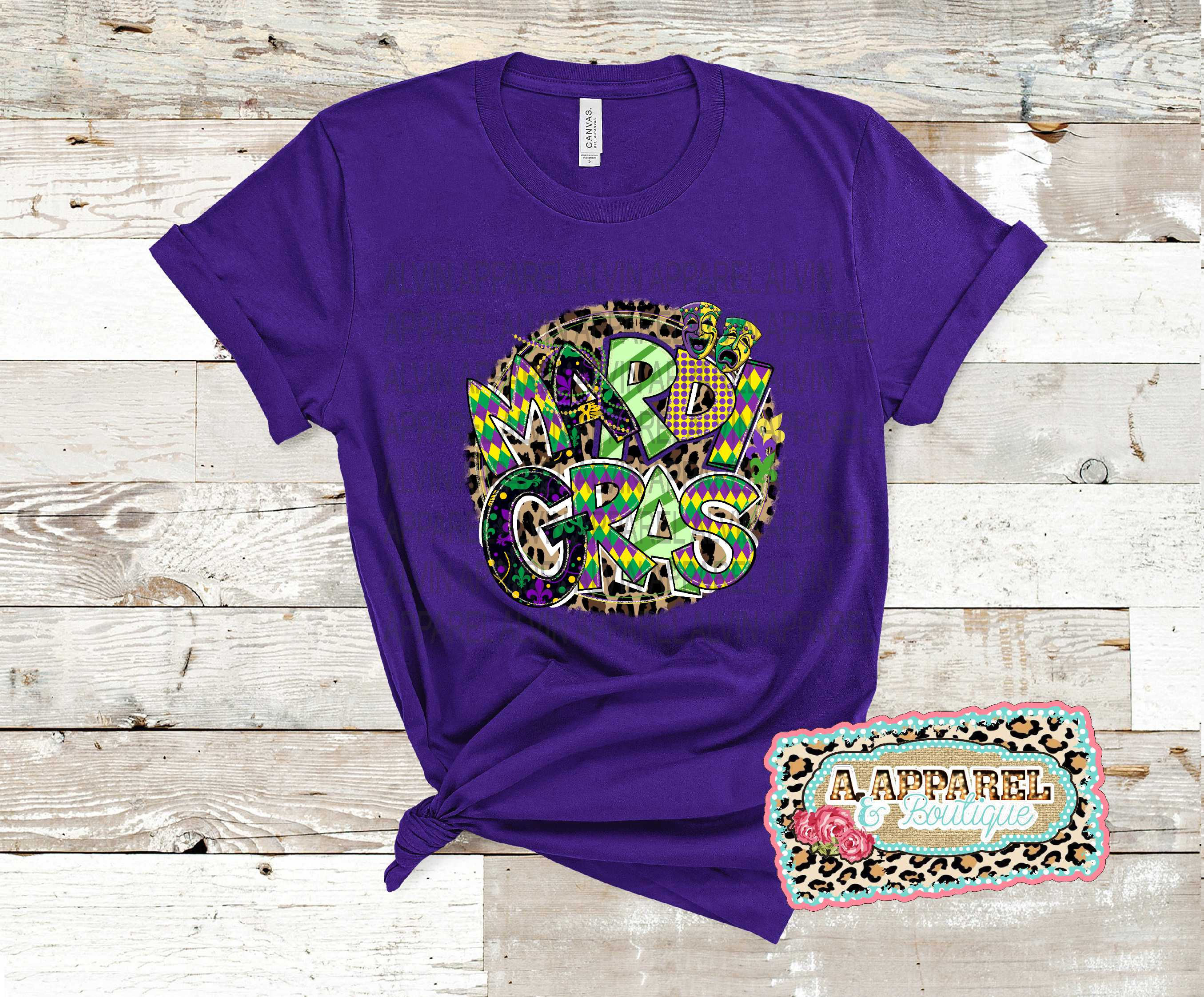 Mardi Gras Leopard Circle