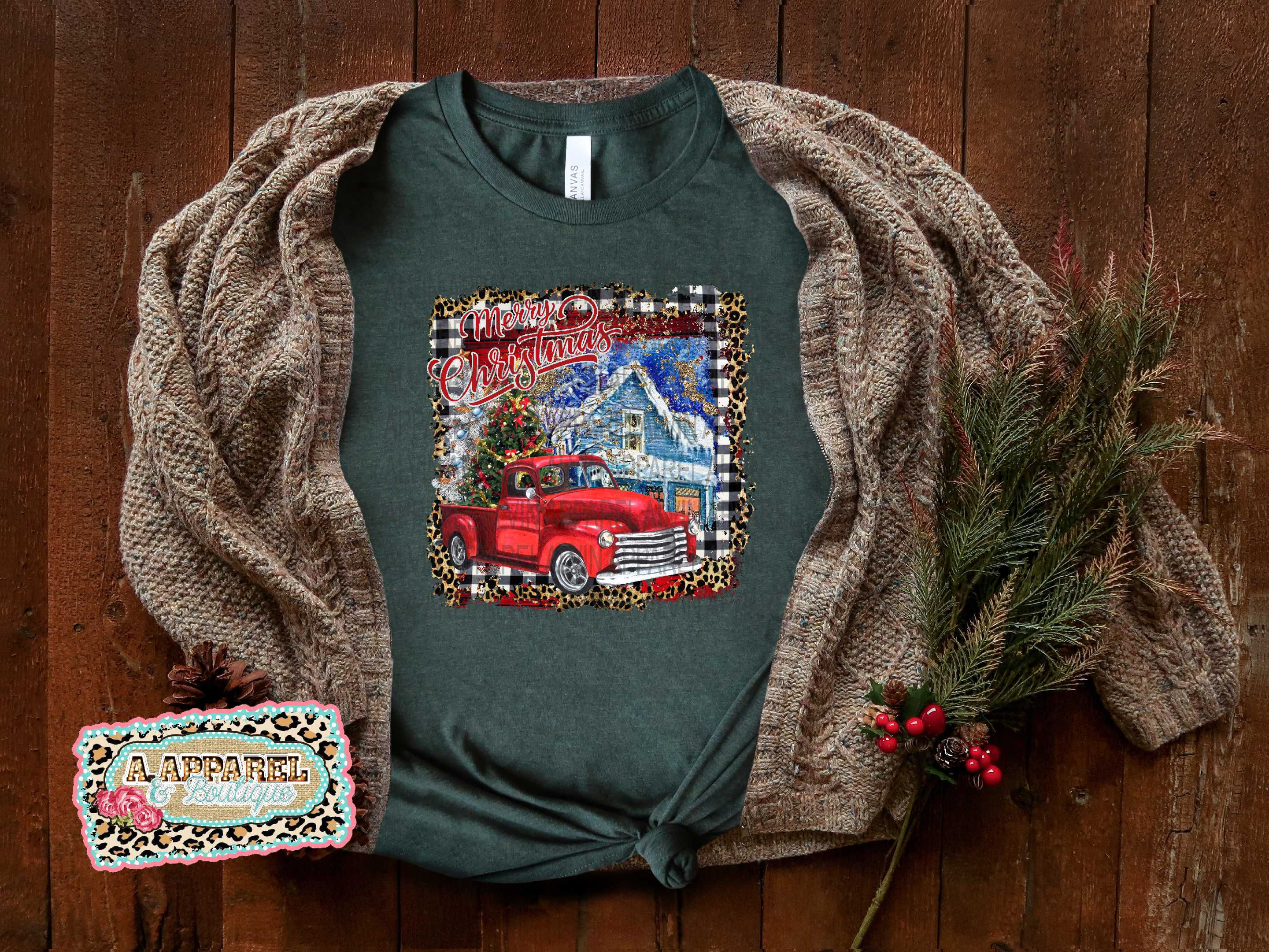 Merry Christmas Red Truck