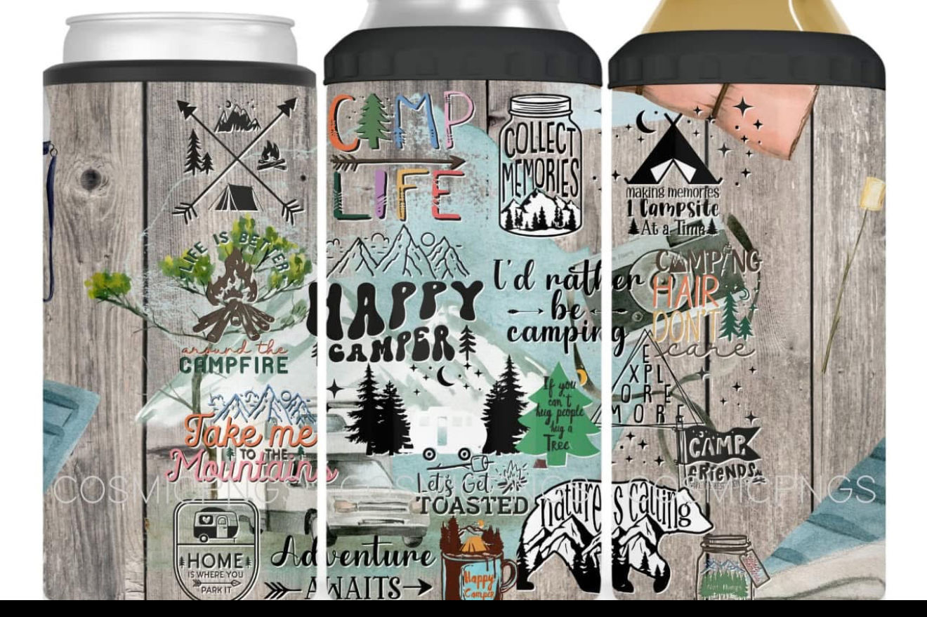 Happy Camper Collage 4 in 1 Tumbler