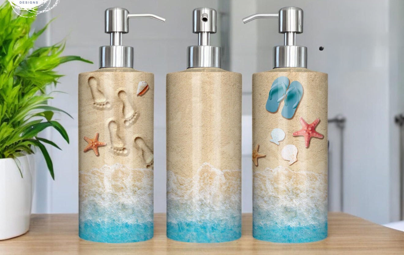 Footsteps in the Sand Soap Dispenser