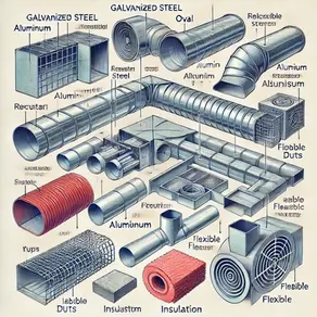 B-488: Guía Completa sobre los Tipos de Conductos para Sistemas HVAC: Formas, Materiales, Aislamientos y Recomendaciones