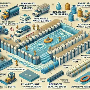 B-220: Tipos de Barreras Provisionales para Contener Agua Contaminada en Trabajos de Restauración