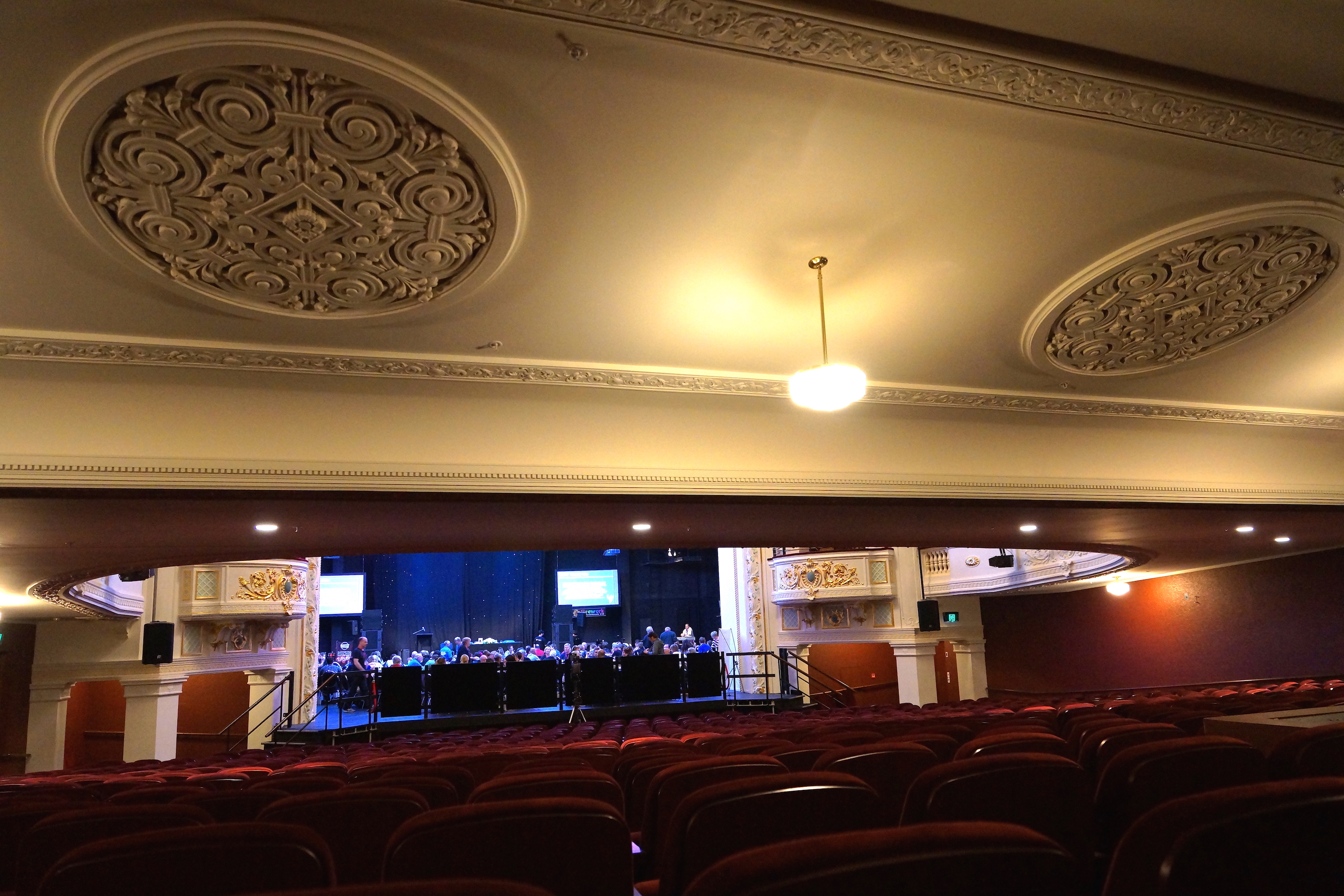 from the back of the stalls
