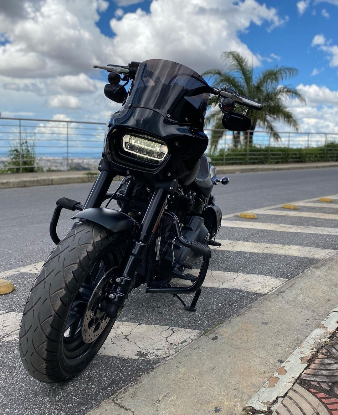 Parabrisa Fat Bob Carenagem bolha Harley Davidson