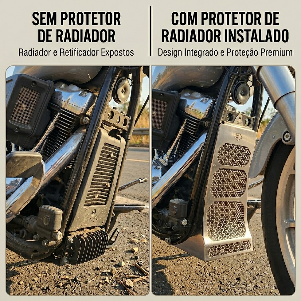 Miniatura: Protetor de Radiador Harley Softail 2018 até 2026 Profissional  Modelo Robusto