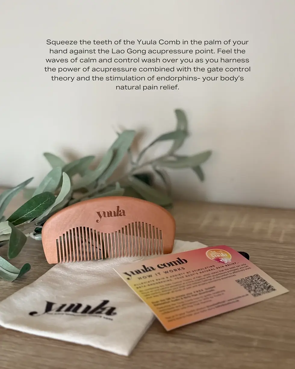 Yuula duo set aura orbs and birth comb natural birth pain relief