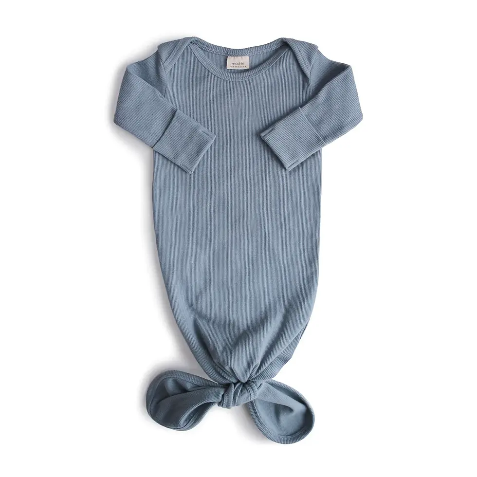 Thumbnail: Mushie knotted baby gown from Seb and I