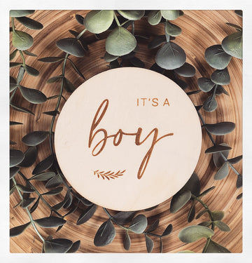 Etch and Ink It's a boy birth announcement plaque from seb and I