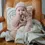 Thumbnail: Sage stripe Mushie swaddle at Seb and I