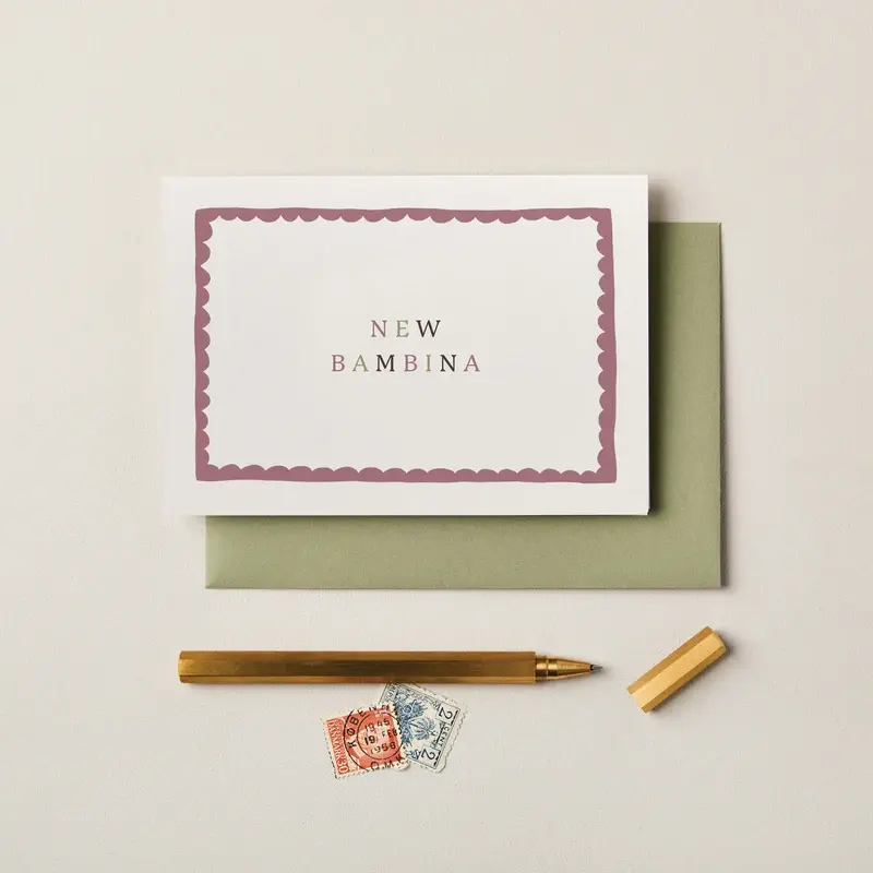 Ink & Bloom Paper Co New Bambina New Baby Girl Card at Seb and I