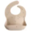 Mushie silicone bib in bee print at Seb and I