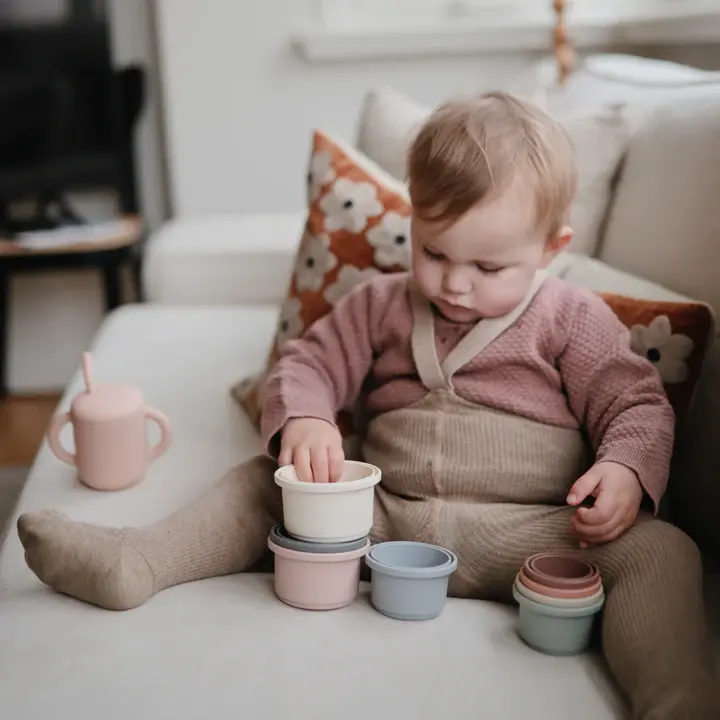 Mushie baby stacking cups at Seb and I