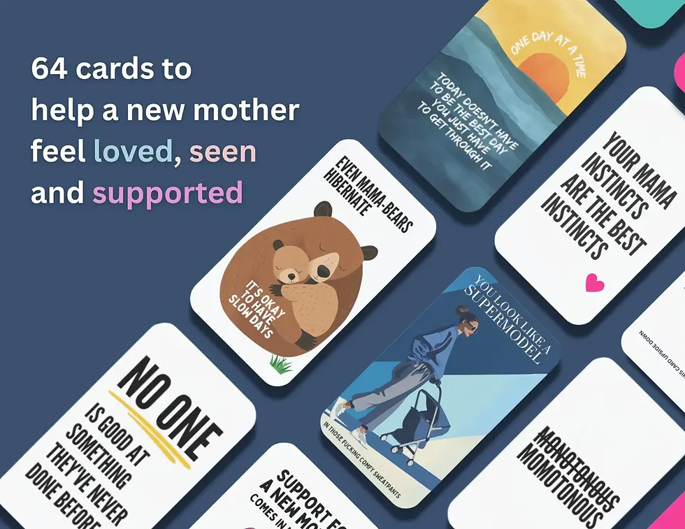 Way Too Honest Support Cards New Mum Affirmation cards at Seb and I