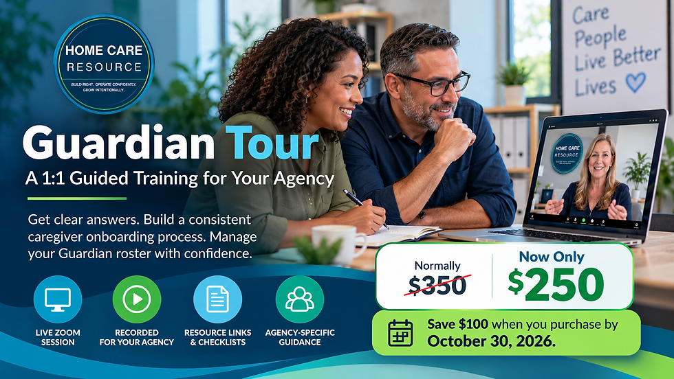 Guardian Tour - A 1:1 Guided Training for Your Agency