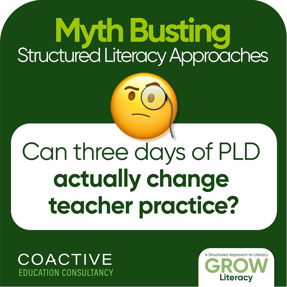 Structured Literacy 3 day PLD
