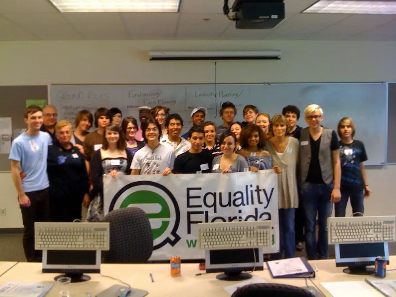 Equality Florida representatives visit a small, local youth organization to educate members on advocacy programs and strategies.