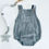 Thumbnail: Personalized Gray Summer Baby Boy Romper