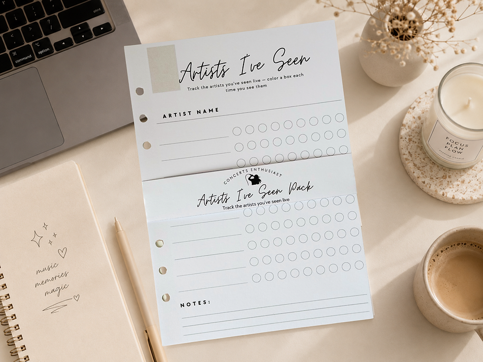 artists ive seen refill pages pack displayed on a minimal desk setup