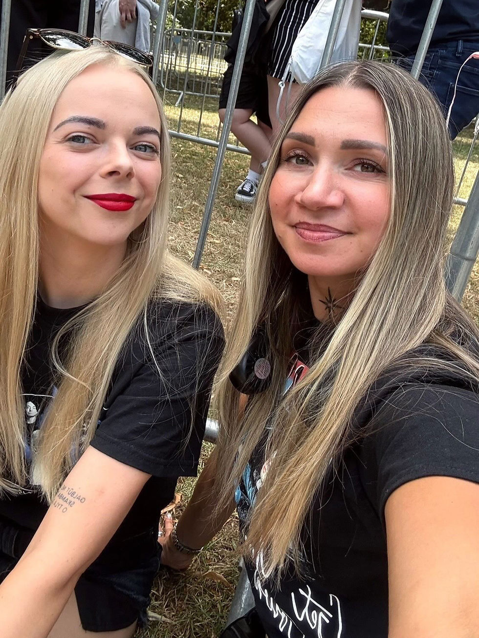 Me and my friend queueing outside BST Hyde Park before Maroon 5's headlining concert in London.