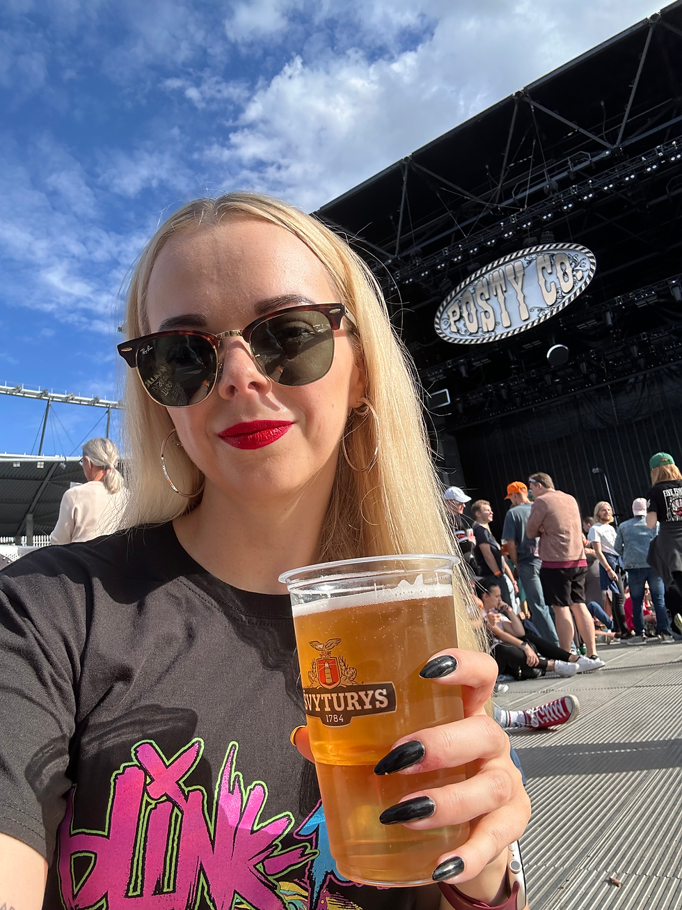Selfie while enjoying the wait before Post Malone Kaunas 2025 concert in the fan zone