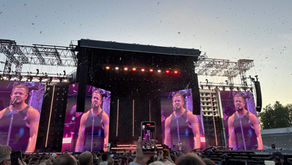 Dan Reynolds on stage during Imagine Dragons Loom World Tour 2025 Tallinn