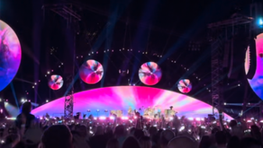 Coldplay performing during Music of the Spheres tour