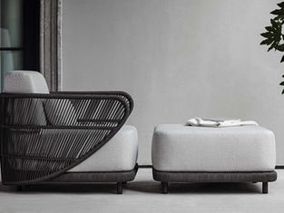 The Cuff Collection, inspired by the curve of the wrist bangle of indigenous cultures, brings an elevated aesthetic to the outdoors. The frame is powder-coated aluminum with a custom weave that is semi-transparent to let the elements of light and air flow through. The seat platform is slightly elevated from the ground to give the pieces a lightweight feel, as if taking flight. The Cuff Collection is a gem that is treasured and cherished, like the moments of our lives.