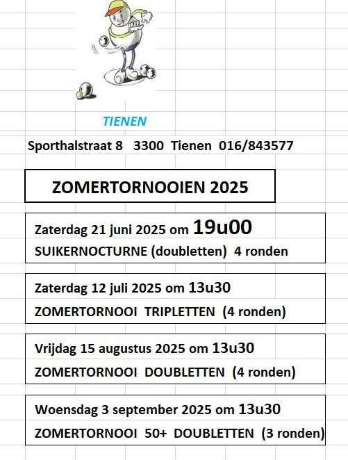 zomertornooi 50+ doubletten