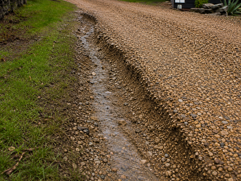 gravel driveway washout repair