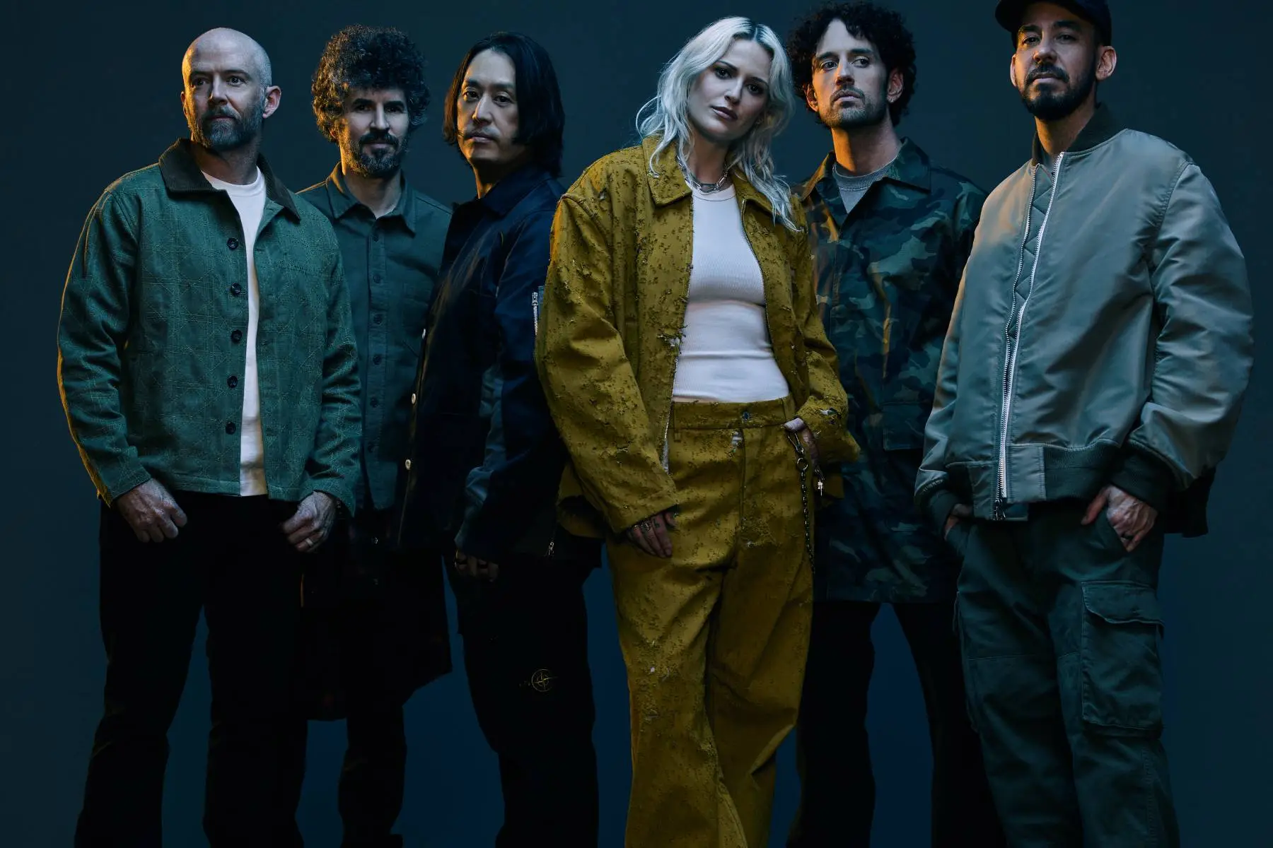 The band Linkin Park with their new singer Emily Armstrong