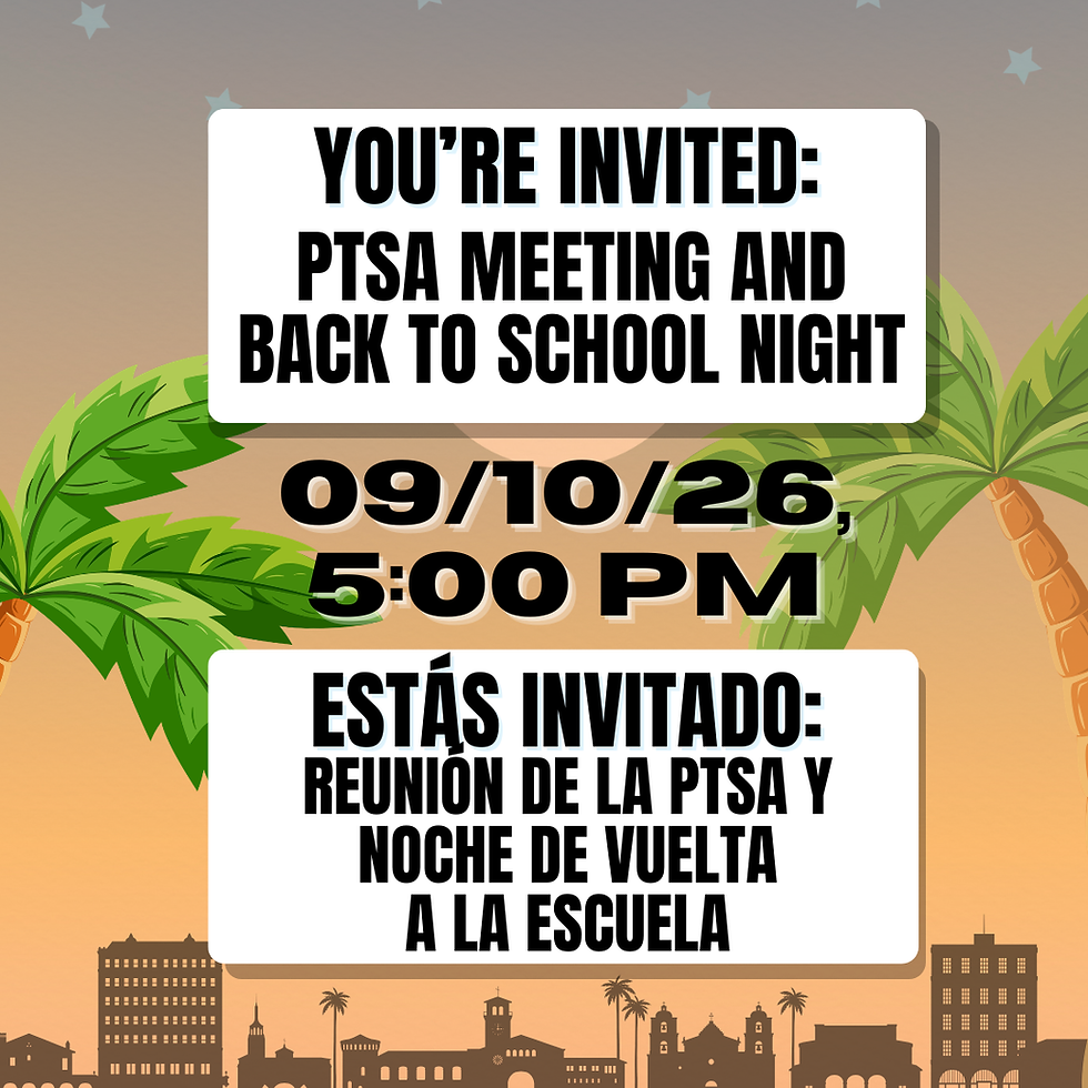 TBD Back To School Night and PTSA Meeting