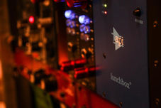 Studio gear featuring an API lunchbox with Phoenix preamps