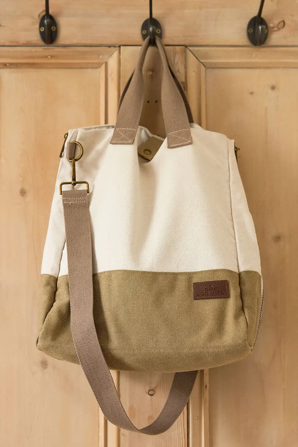 Thumbnail: DMC Eco Vita Tote Handtas 30x36 beige