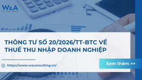 THÔNG TƯ SỐ 20/2026/TT-BTC VỀ THUẾ THU NHẬP DOANH NGHIỆP