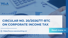 CIRCULAR NO. 20/2026/TT-BTC ON CORPORATE INCOME TAX