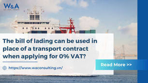 The bill of lading can be used in place of a transport contract when applying for 0% VAT?