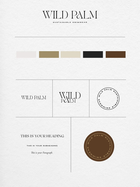 Wild Palm Sustainable Swimwear Brand Kit by Studio Blanche Brand Board