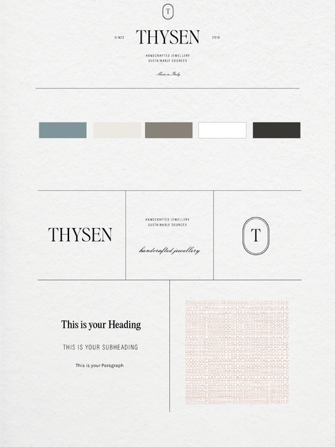 Thysen Timeless and Elegant Coastal Brand Kit by Studio Blanche