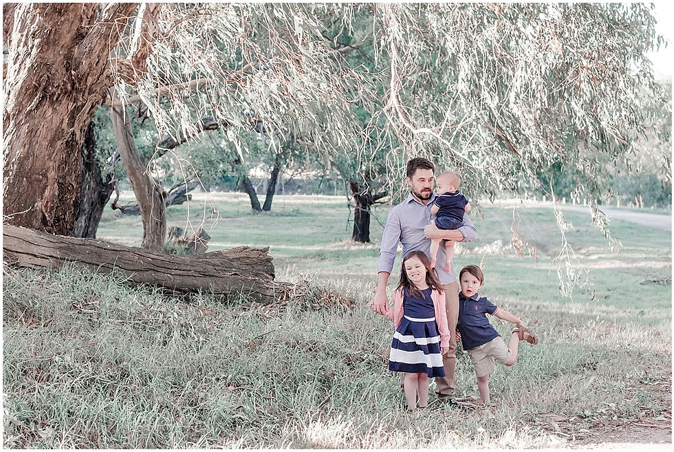 Daddy with his kids - - Erin Michele Thomson - Dubbo Photographer