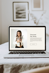 Website on laptop